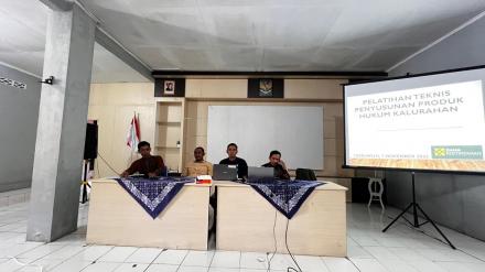 PELATIHAN TEKNIS PENYUSUNAN PRODUK HUKUM KALURAHAN